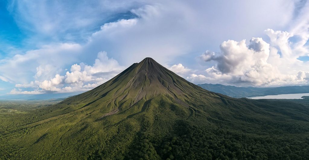 arenal volcano from the top in costa rica
