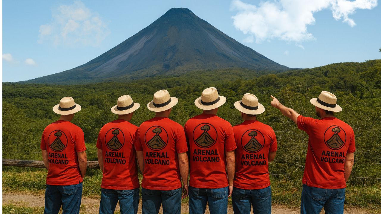 arenal volcano costa rica tours team with Arenal Volcano view